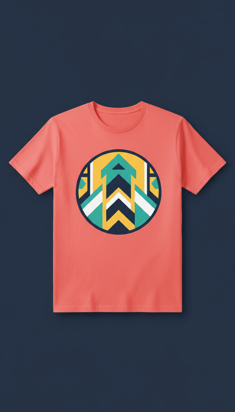 Electric coral motivational t-shirt